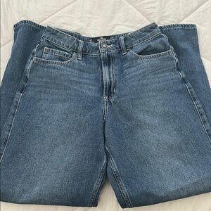 Hollister Woman Baggy Fit Blue Jeans